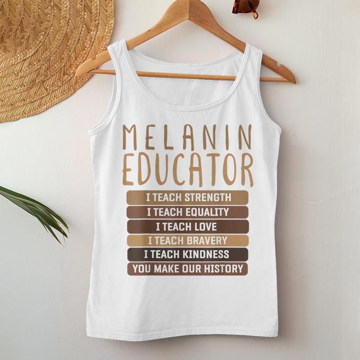 Dope Melanin Teacher Black Teacher Bhm Dope Black Educators Women Tank Top Personalized Gifts