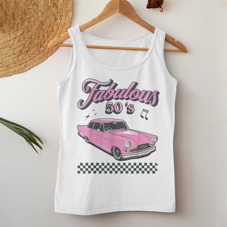 Fabulous Fifties Rock And Roll 50S Vintage Classic 1950S Car Women Tank Top Unique Gifts