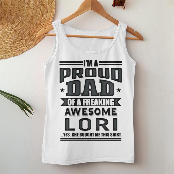 Family Father's Day Dad Daughter Lori Name Men Women Tank Top Funny Gifts
