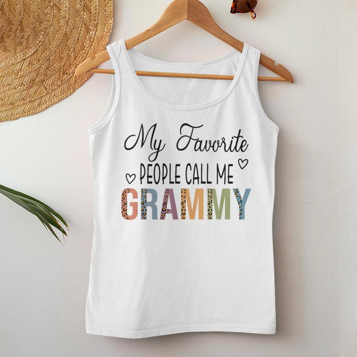 My Favorite People Call Me Grammy Leopard Mother's Day Women Tank Top Unique Gifts