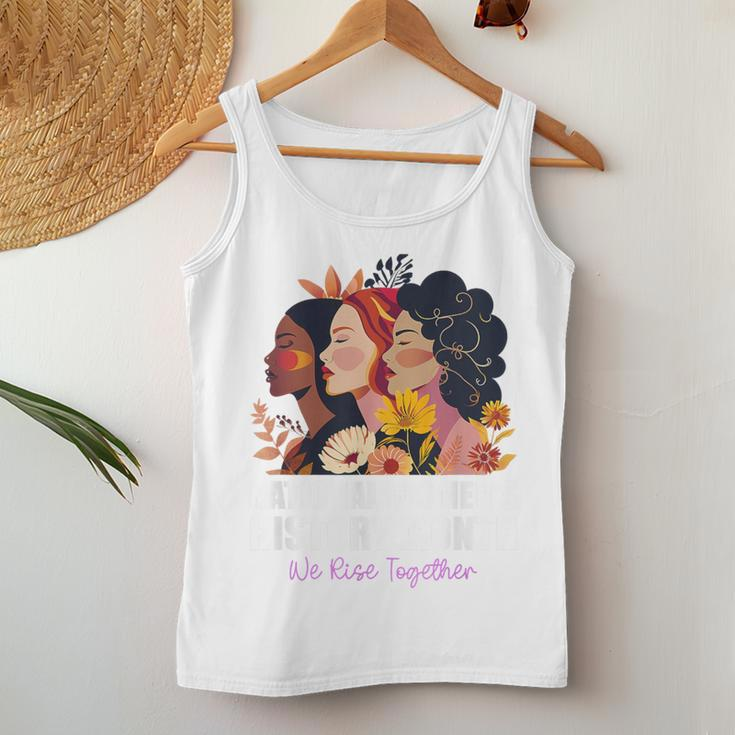 Feminist National History Month 2024 We Rise Together Women Tank Top Funny Gifts