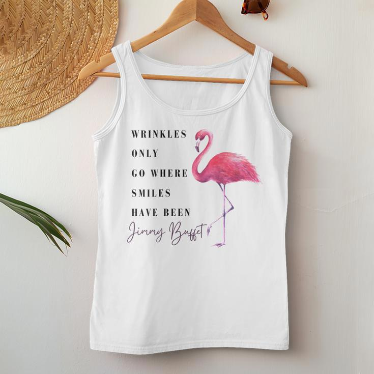Flamingo Wrinkles Only Go Where Smiles Have Been Women Tank Top Personalized Gifts