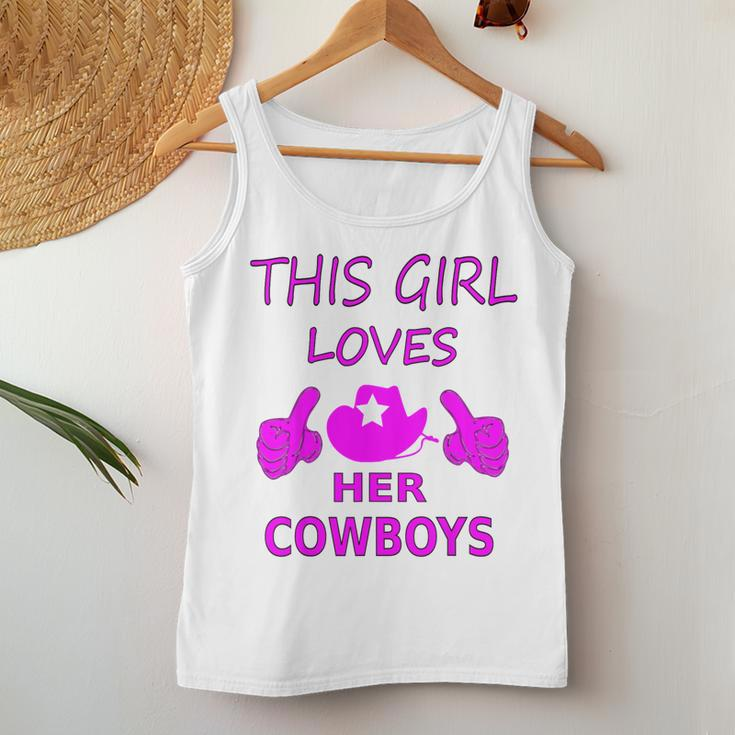 This Girl Loves Her Cowboys From Texas Women Tank Top Unique Gifts