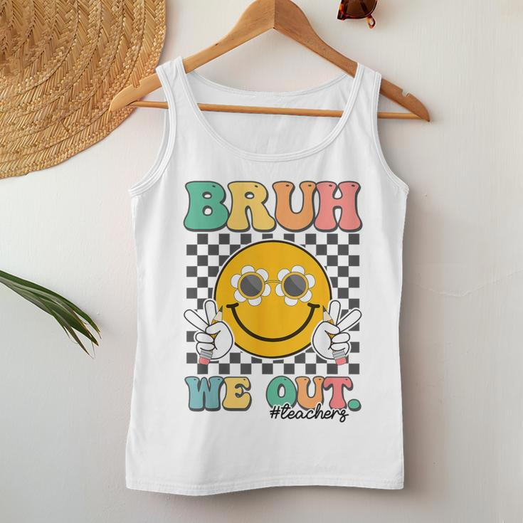 Groovy Last Day Of School Summer Smile Bruh We Out Teachers Women Tank Top Funny Gifts