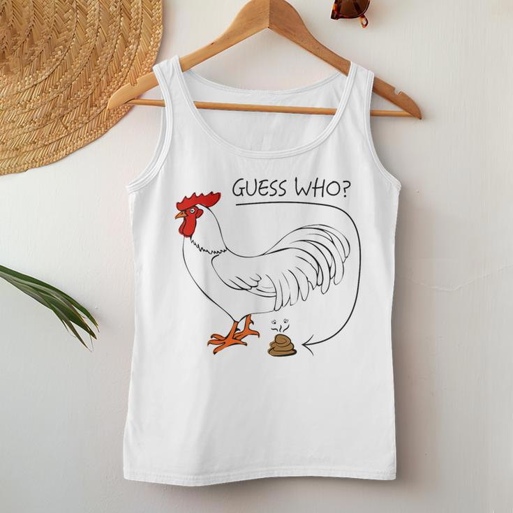Guess Who Chicken Poo Guess What Chicken Butt Women Tank Top Unique Gifts