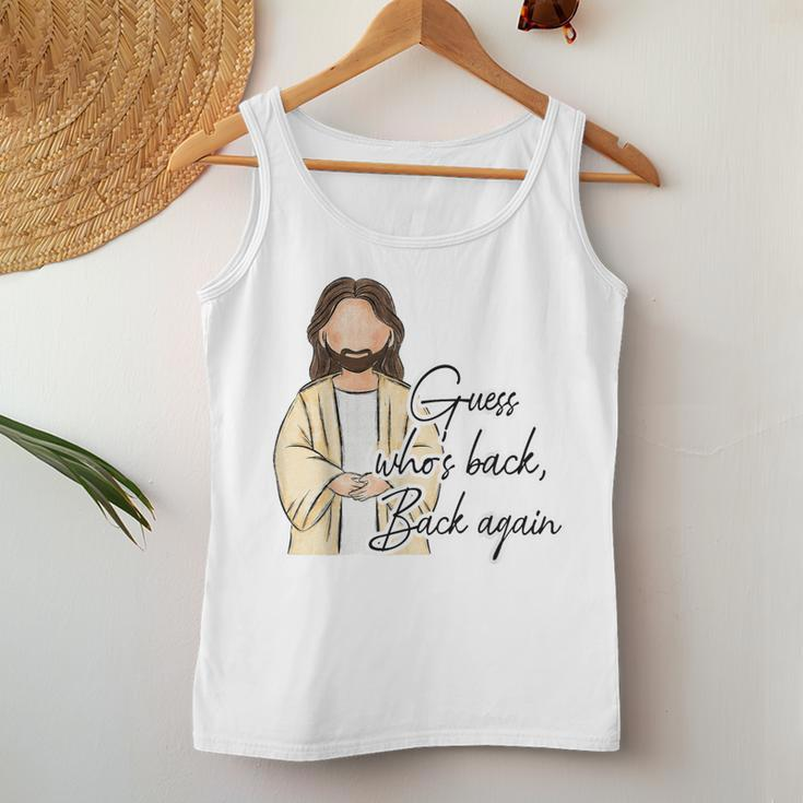 Guess Whos Back Easter Day Jesus Christian Faith Women Women Tank Top Unique Gifts