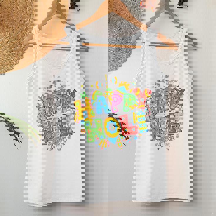 Happy HoliFestival Colors India Hindu Kid Women Tank Top Unique Gifts
