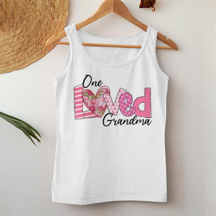 Heart One Loved Grandma Family Valentine's Day Womens Women Tank Top Unique Gifts