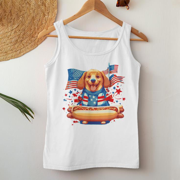 Hot Dog Sausages Frank Day Merican Sarcastic Food Animal Women Tank Top Unique Gifts