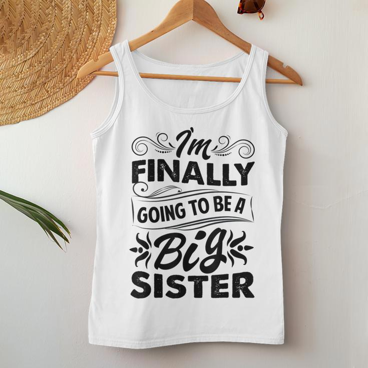 I'm Finally Going To Be A Big Sister Cute Big Sister To Be Women Tank Top Unique Gifts