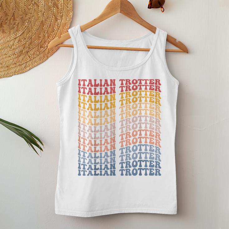 Italian Trotter Groovy Retro Horse Women Tank Top Unique Gifts