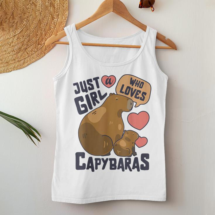 Just A Girl Who Loves Capybaras Capybara Lover Rodent Animal Women Tank Top Unique Gifts