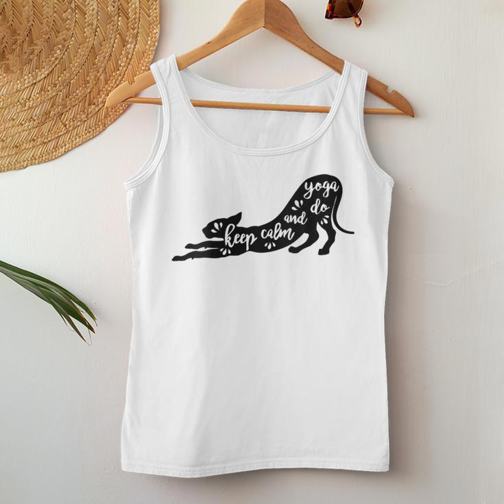 Keep Calm And Do Yoga Cat Women Tank Top Unique Gifts