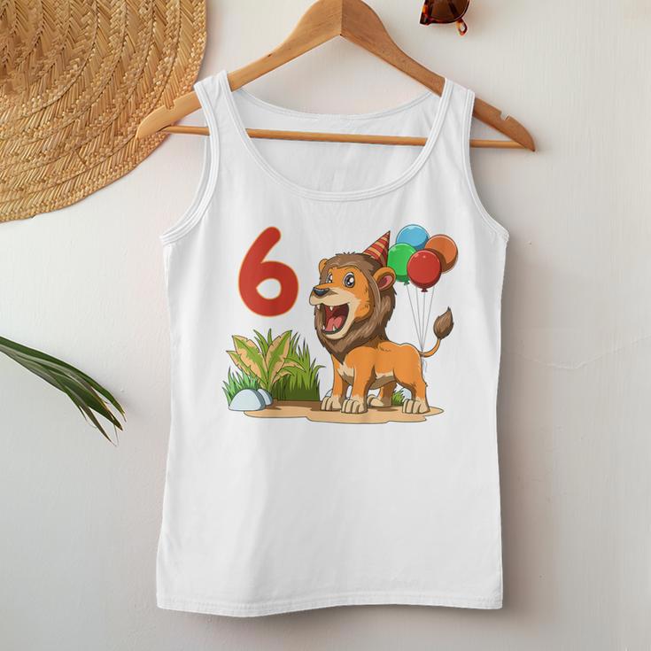 Kinder 6 Geburtstag Löwe Sechs Jahre Geschenk Für Jungen Und Mädchen Tank Top Frauen Lustige Geschenke