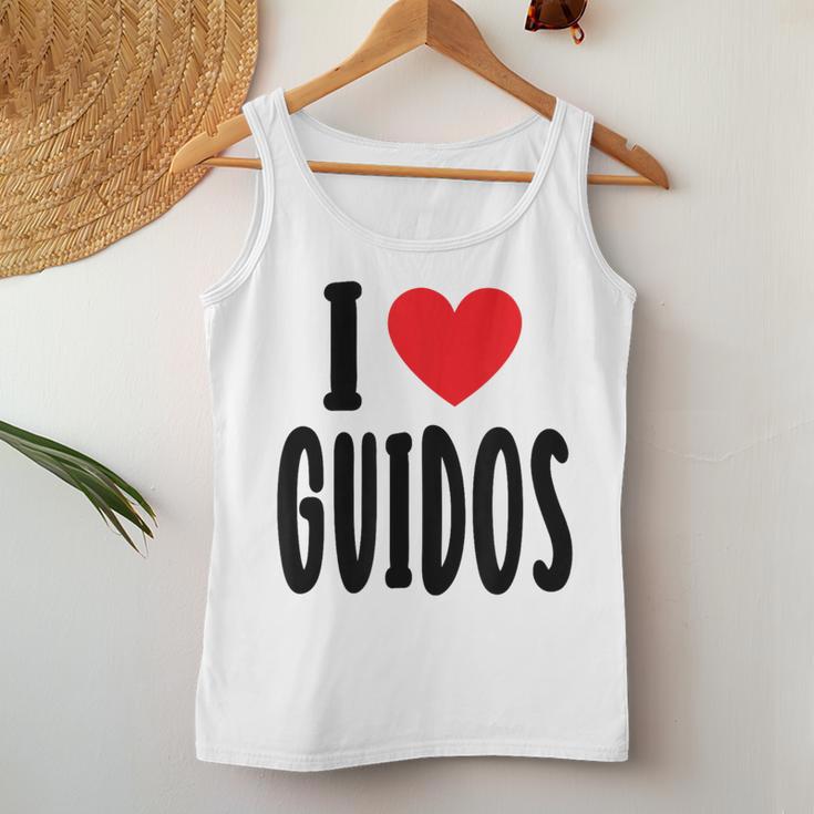 I Love Guidos Cool Guidos Italian Party Loud Women Tank Top Unique Gifts