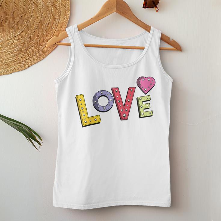 Love Überall Sogar Auf Liebe Süß Mama Papa Raglan Tank Top Frauen Lustige Geschenke