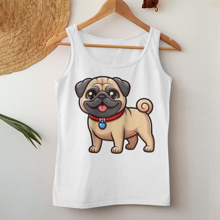 Lustiger Mops Hund Niedlicher Mops Mama Mops Papa Lustiger Mops Raglan Tank Top Frauen Lustige Geschenke