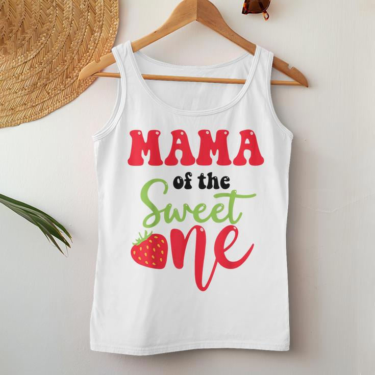 Mama Of The Sweet One Strawberry Summer First Birthday Women Tank Top Unique Gifts