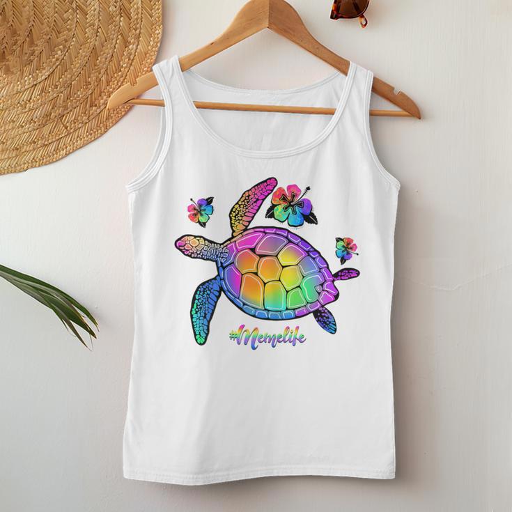 Meme Turtle Meme Life Sea Turtle Women Tank Top Unique Gifts