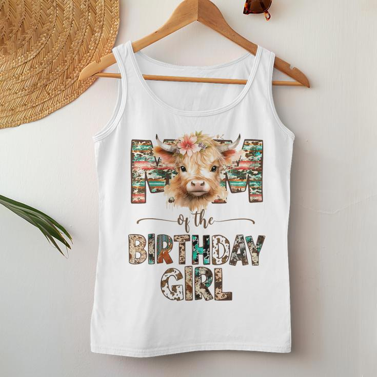 Mom And Dad Birthday Girl Cow Family Party Decorations Women Tank Top Funny Gifts