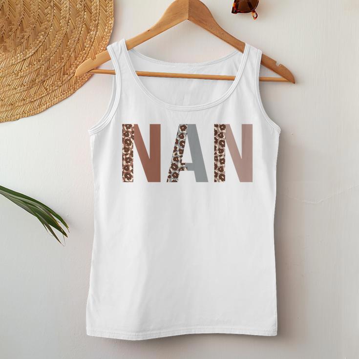 Nan Leopard Print Mom Cute Grandma Women Tank Top Unique Gifts