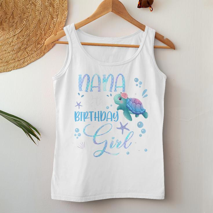 Nana Of The Birthday Girl Turtle Family Matching Party Squad Women Tank Top Unique Gifts