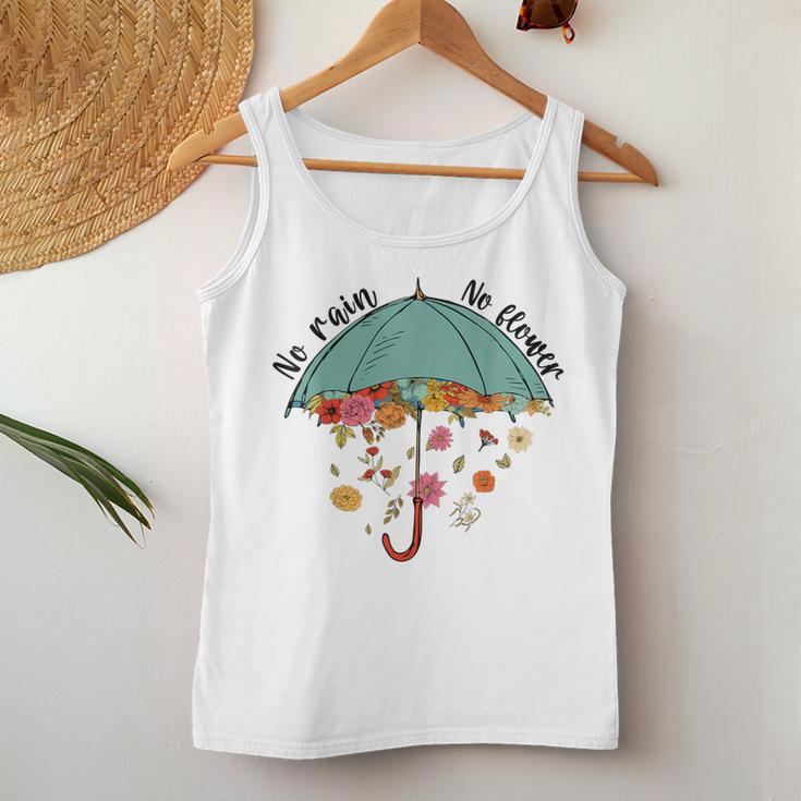 No Rain No Flower Lover Inspirational Motivational Quote Women Tank Top Unique Gifts