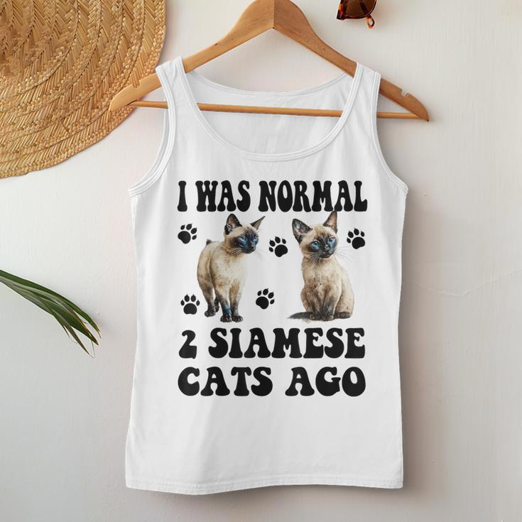 I Was Normal 2 Siamese Cats Ago Siamese Mother's Day Women Tank Top Unique Gifts