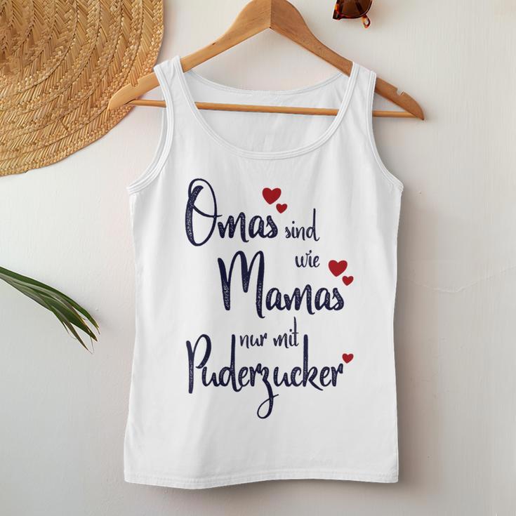 Omas Sind Wie Mamas Nur Mit Powder Sugar Oma Ist Die Beste Tank Top Frauen Lustige Geschenke