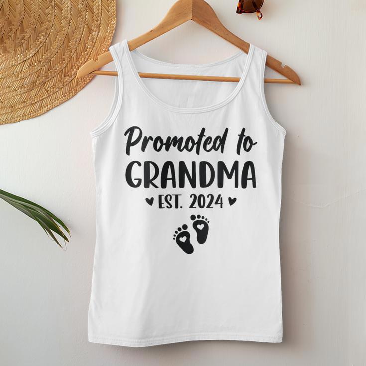 Promoted To Grandma Est 2024 New Grandma Grandmother Women Tank Top Unique Gifts