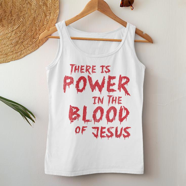 There Is Power In The Blood Of Jesus Christian Women Tank Top Unique Gifts