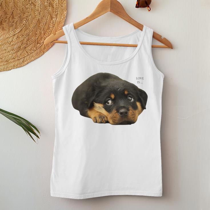 Rottweiler Rottie Mama Hund Papa Liebe Haustier Tank Top Frauen Lustige Geschenke