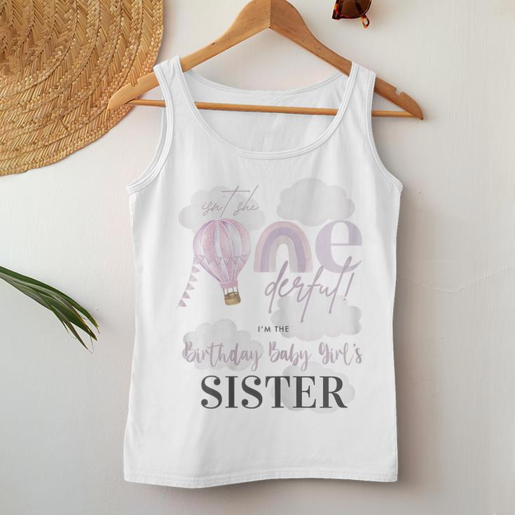 Sister Hot Air Balloon 1St Birthday Girl Isn't She Onederful Women Tank Top Unique Gifts