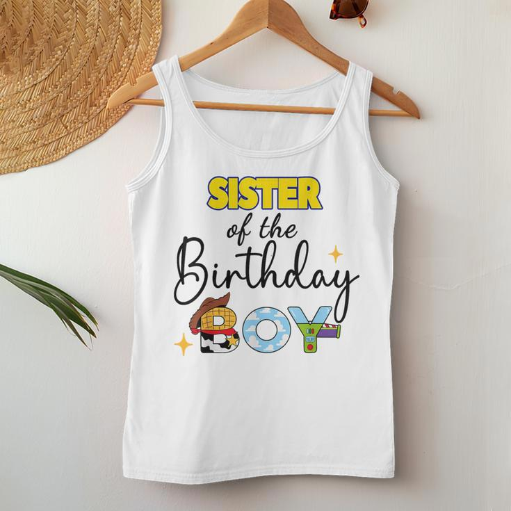 Sister Toy Birthday Boy Story Sister Of The Birthday Boy Women Tank Top Unique Gifts