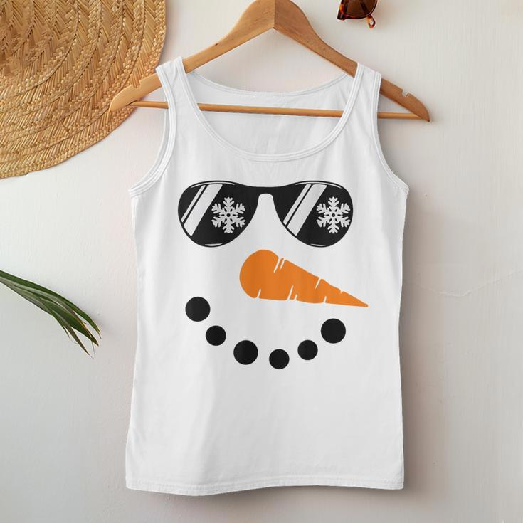 Snowman Face Family Christmas Matching Costume Kid Women Tank Top Unique Gifts