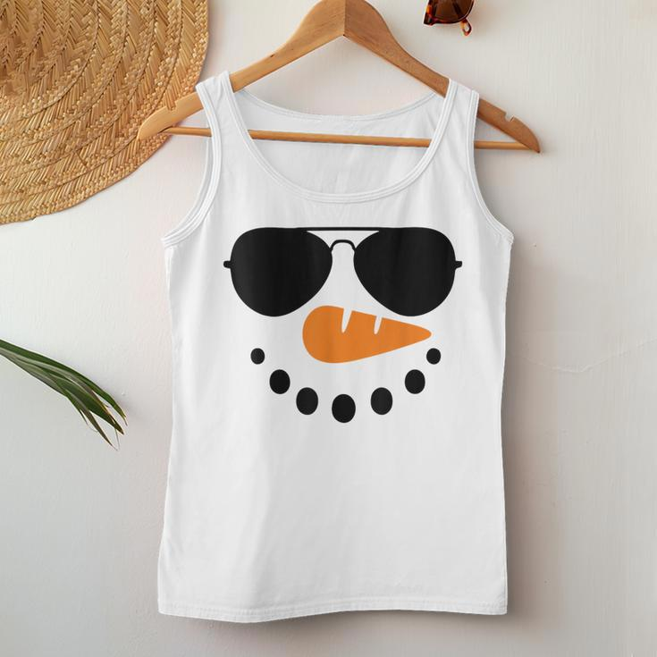 Snowman Face Family Christmas Matching Costume Kid Women Tank Top Funny Gifts
