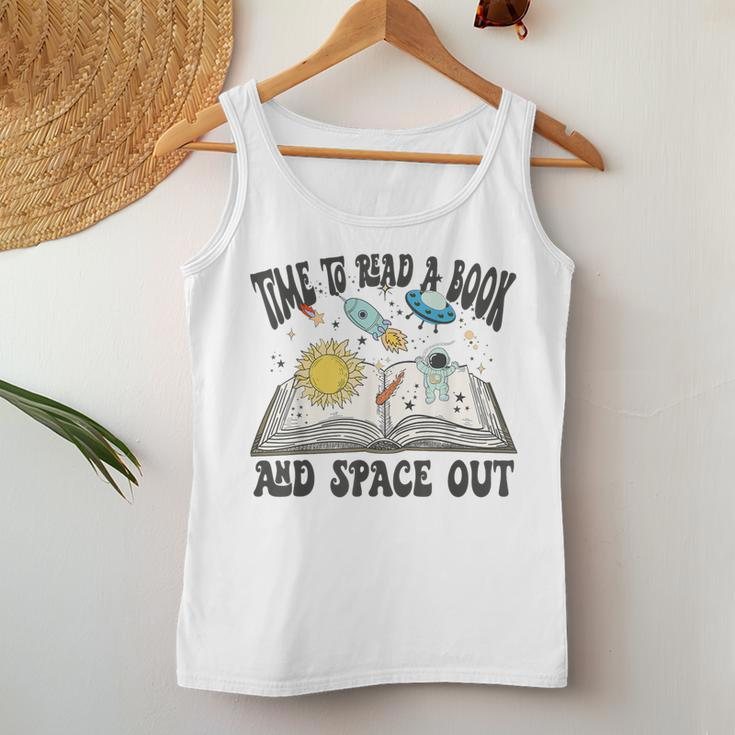 Space Book Teacher Time To Read A Book And Space Out Women Tank Top Funny Gifts