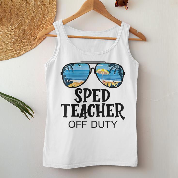 Special Education Teacher Off Duty Sunglasses Beach Summer Women Tank Top Unique Gifts