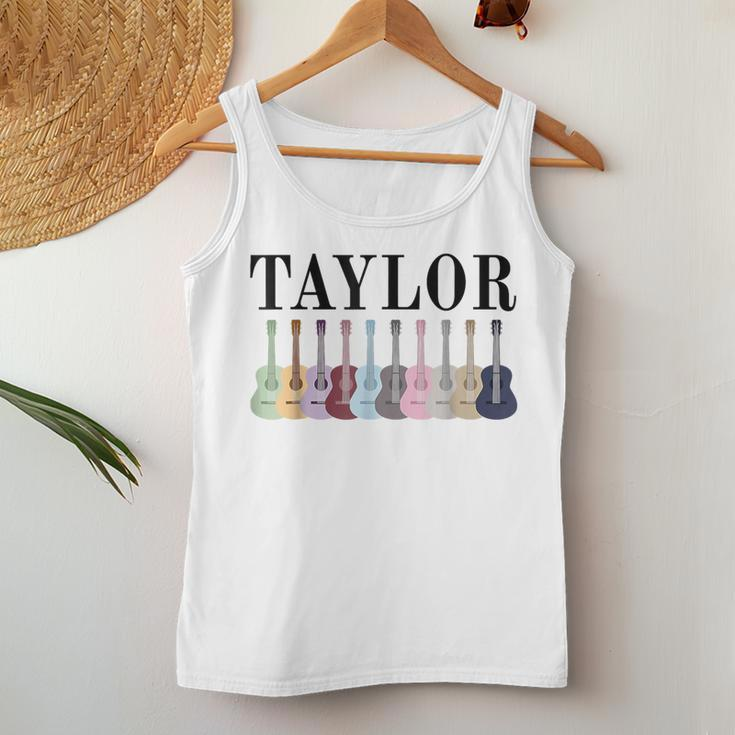 Taylor Personalized Name I Love Taylor Girl Groovy 70'S Women Tank Top Unique Gifts