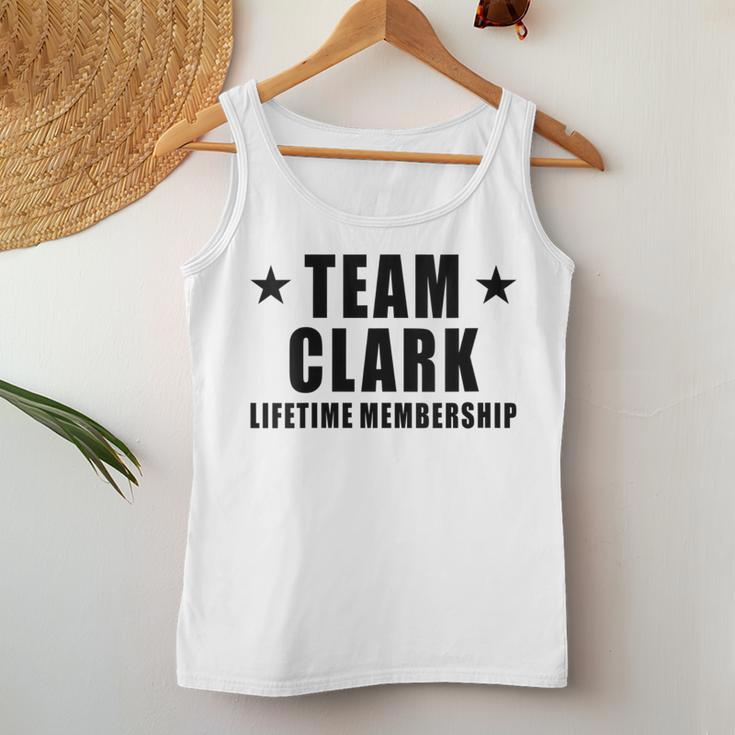 Team Clark Lifetime Membership Family Last Name Women Tank Top Funny Gifts