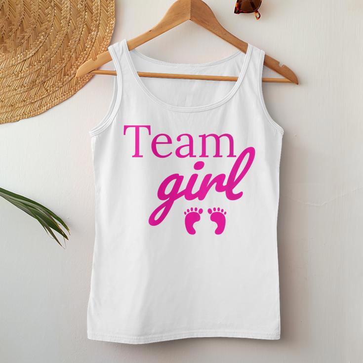 Team Girl Pink Baby Shower Gender Reveal Party Women Tank Top Unique Gifts