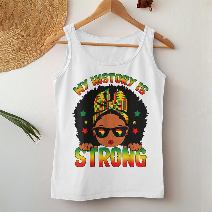 My History Is Strong Little Melanin Princess Black Girl Bhm Women Tank Top Funny Gifts