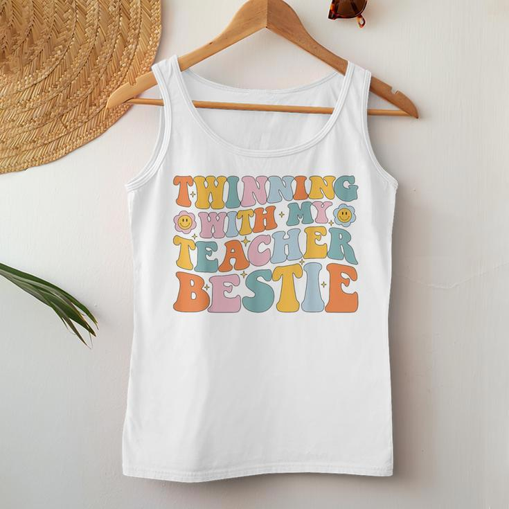 Twinning With My Teacher Bestie Twin Day Matching Women Tank Top Personalized Gifts