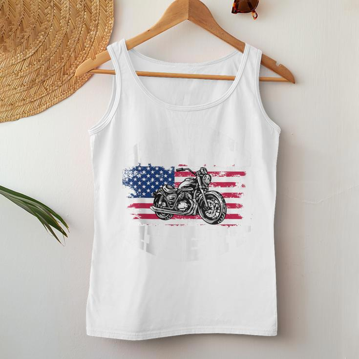 Us American Flag Biker MotorcycleFor Women Women Tank Top Unique Gifts