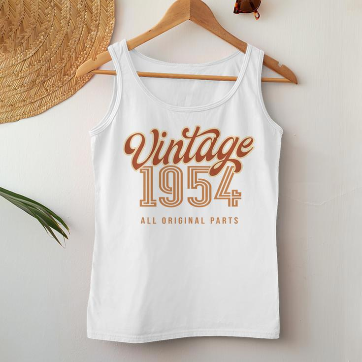 Vintage 1954 All Original Parts For & Birthday Women Tank Top Unique Gifts