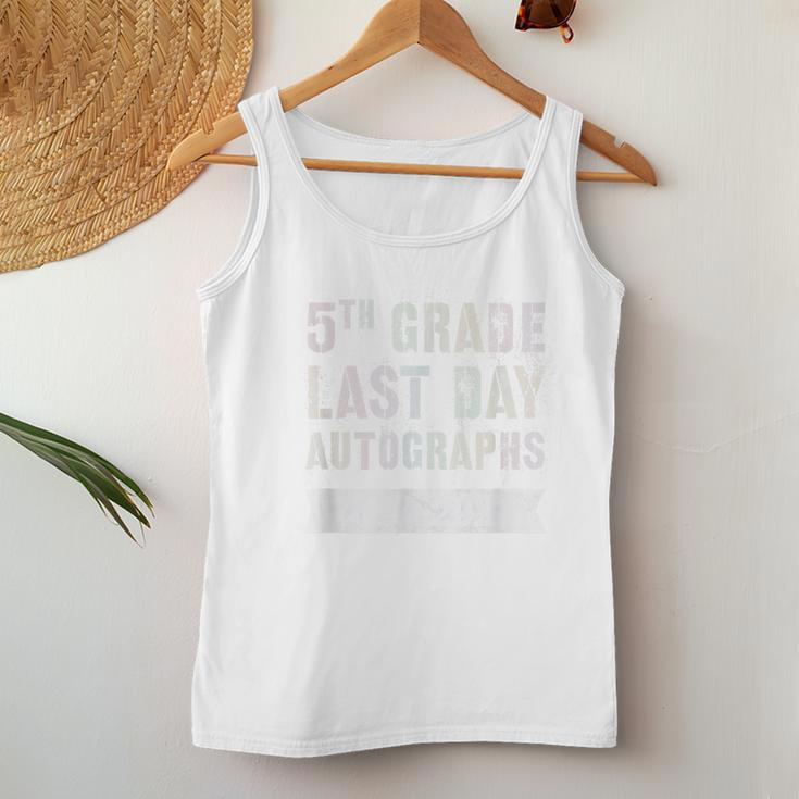 Vintage 5Th Grade Last Day Autographs Day Signing Signature Women Tank Top Unique Gifts
