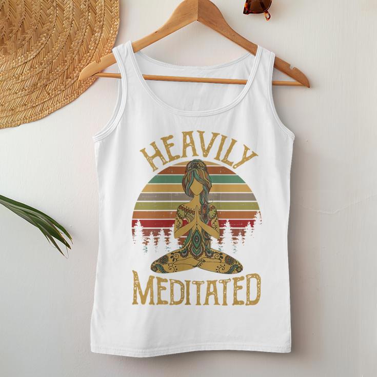 Vintage Heavily Meditated Yoga Meditation Spiritual Warrior Women Tank Top Unique Gifts