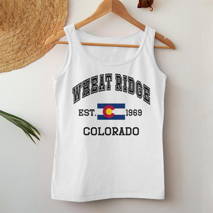 Vintage Wheat Ridge Colorado Co State Flag Women Tank Top Unique Gifts