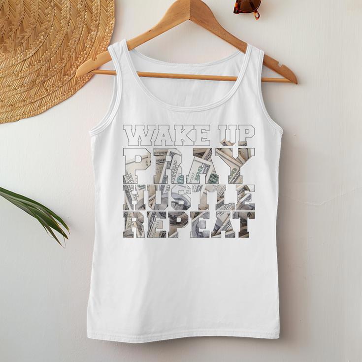 Wake Pray Hustle Repeat Entrepreneur Hip Hop Christian God Women Tank Top Unique Gifts