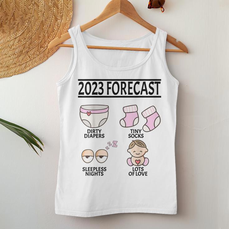 Werdende Elternorhersage 2023 Schwanger Für Mama & Papa Tank Top Frauen Lustige Geschenke